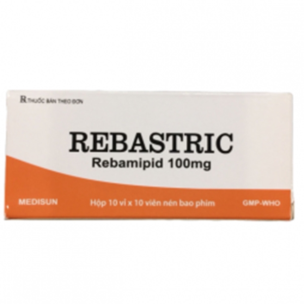 Thuốc Rebastric Medisun điều trị loét dạ dày, tá tràng (10 vỉ x 10 viên)