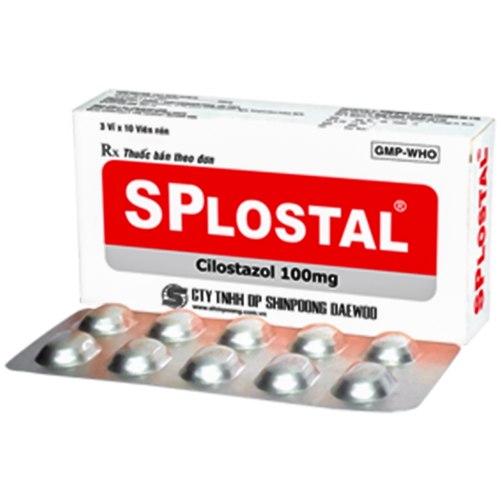 Thuốc Splostal 100mg Shinpoong Daewoo phòng ngừa biến chứng huyết khối (3 vỉ x 10 viên)