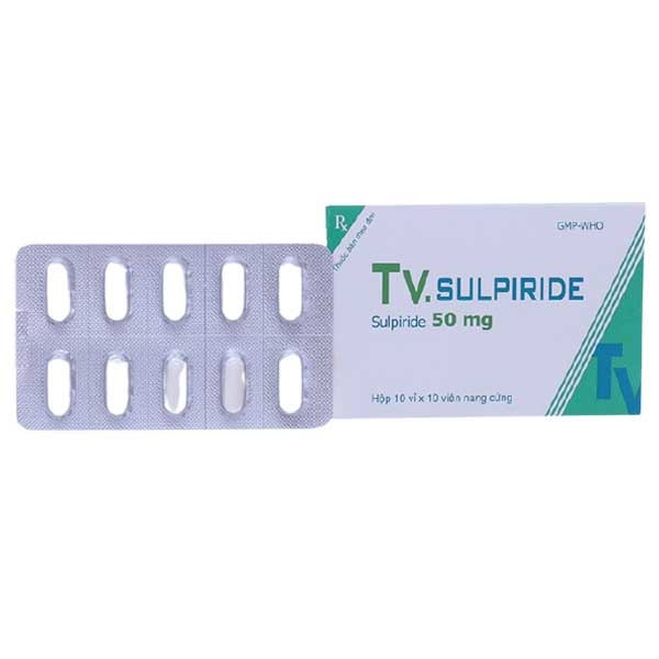 Thuốc TV.Sulpiride TV. Pharm điều trị chứng rối loạn tâm thần phân liệt (10 vỉ x 10 viên)