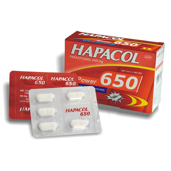 Thuốc Hapacol 650 DHG điều trị đau đầu, đau nửa đầu, đau răng (100 viên)