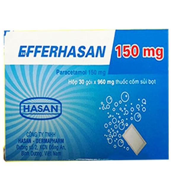 Bột sủi EfferHasan 150mg giảm đau, hạ sốt (30 gói)