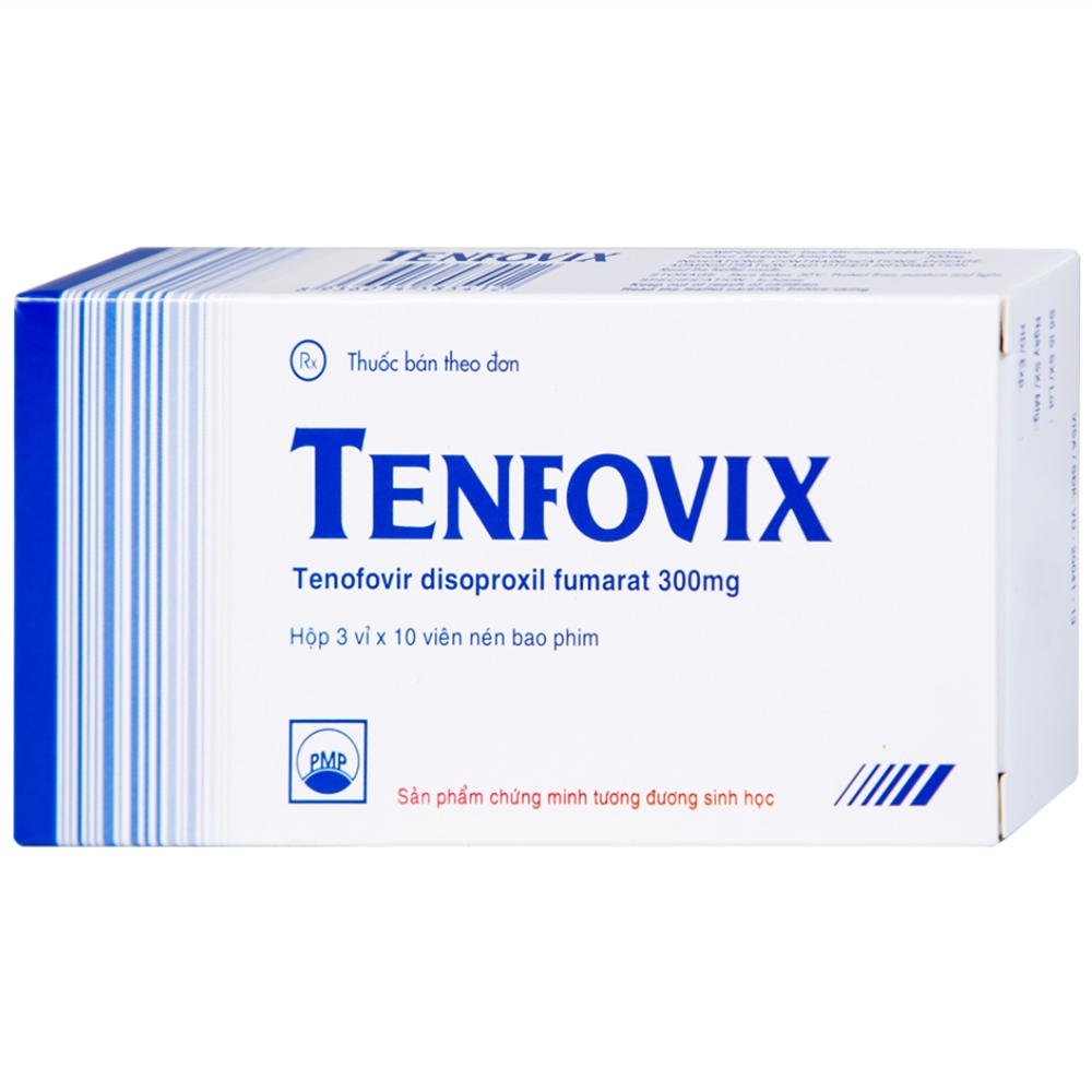 Thuốc Tenfovix điều trị nhiễm HIV, viêm gan siêu vi B (3 vỉ x 10 viên)