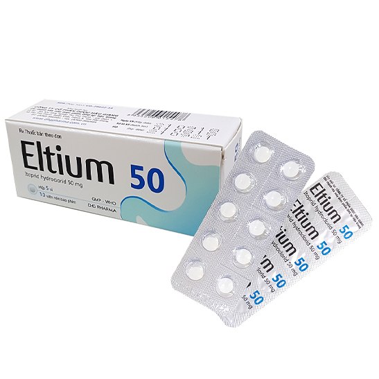 Thuốc Eltium 50 DHG điều trị những triệu chứng viêm dạ dày mạn tính (5 vỉ x 10 viên)