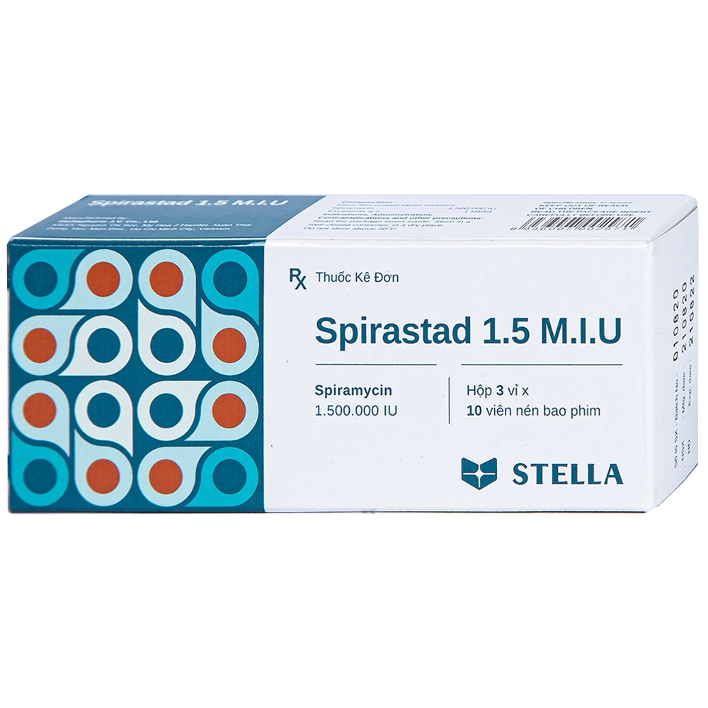 Thuốc Spirastad 1.5 M.I.U Stella điều trị dự phòng viêm màng não (3 vỉ x 10 viên)