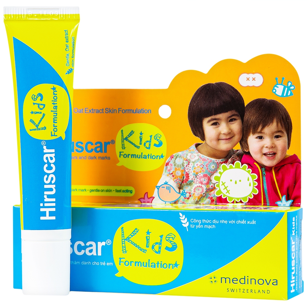 Gel Hiruscar Kids Medinova giúp sẹo mờ dần, phẳng và mềm hơn (10g)