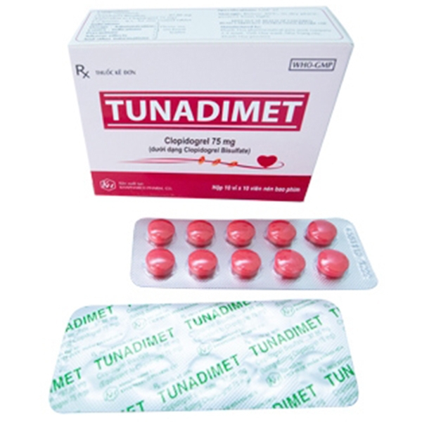 Thuốc Tunadimet Khapharco điều trị nguy cơ tai biến tim mạch (10 vỉ x 10 viên)