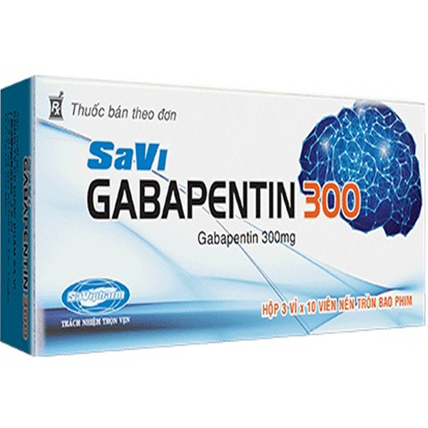 Thuốc Savi Gabapentin 300 điều trị bệnh động kinh (3 vỉ x 10 viên)