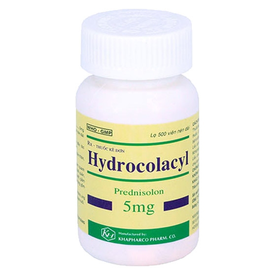 Thuốc Hydrocolacyl 5mg Khapharco chống viêm, chống dị ứng,  ức chế miễn dịch (100 viên)