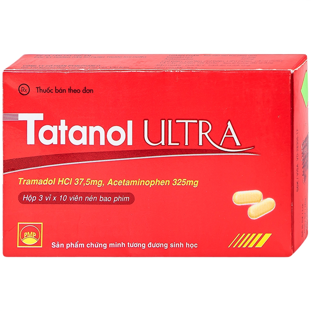 Thuốc Tatanol Ultra điều trị các cơn đau từ trung bình đến nặng (3 vỉ x 10 viên)