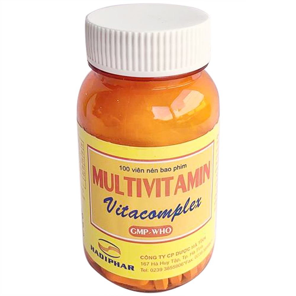 Thuốc Multivitamin Hadiphar phòng ngừa bệnh thiếu vitamin nhóm B (100 viên)