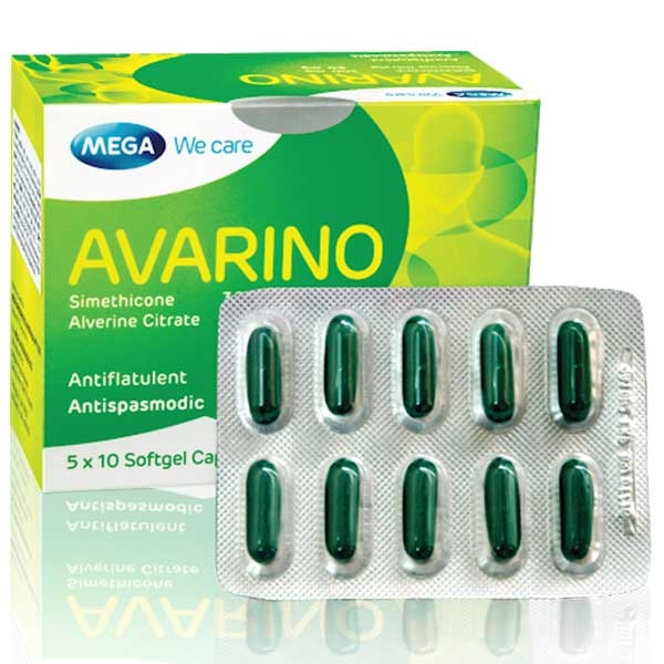 Thuốc Avarino 300mg Mega Lifesciences điều trị rối loạn tiêu hoá (5 vỉ x 10 viên)