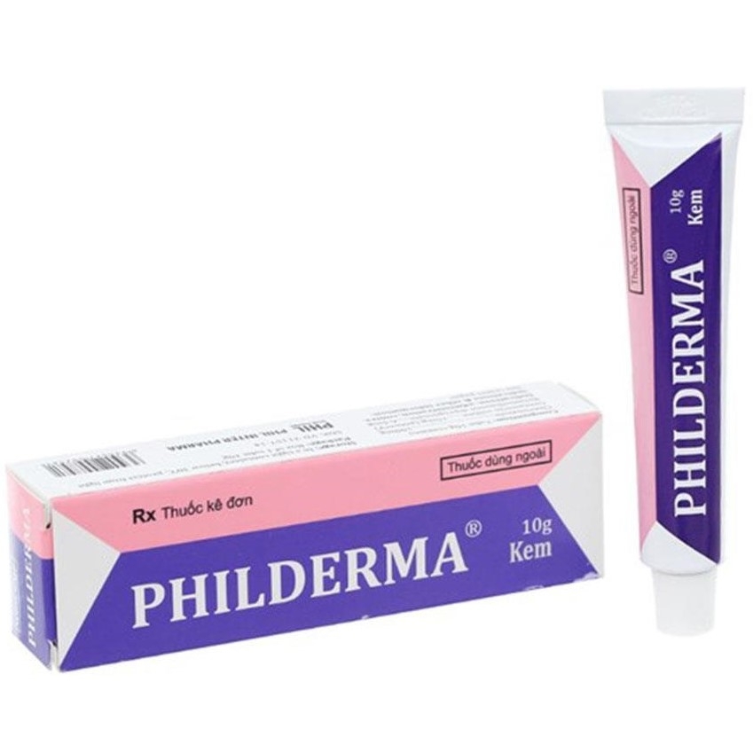 Kem bôi da Philderma Phil Inter Pharma điều trị bệnh nấm da, nấm kẽ tay, kẽ chân (10g) 