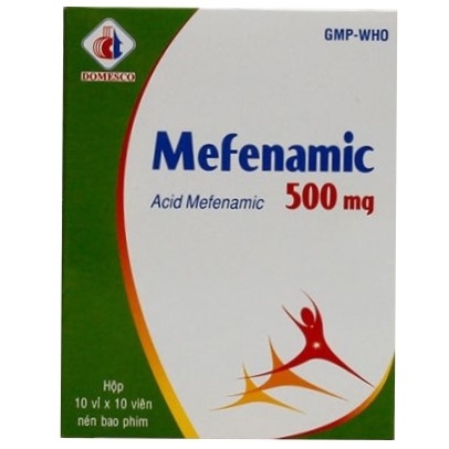 Viên nén Mefenamic 500mg Domesco kháng viêm, giảm đau, hạ sốt (10 vỉ x 10 viên)