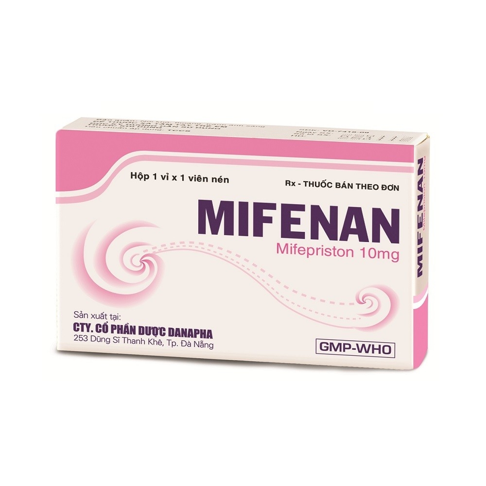 Thuốc Mifenan 10mg Danapha dùng ngừa thai khẩn cấp trong vòng 72 giờ sau khi giao hợp (1 vỉ x 1 viên)