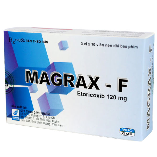 Thuốc Magrax-F 120mg DaviPharm điều trị cơn gout cấp (3 vỉ x 10 viên)