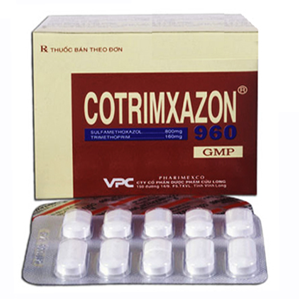 Thuốc Cotrimxazon 960 điều trị nhiễm khuẩn (10 vỉ x 10 viên)