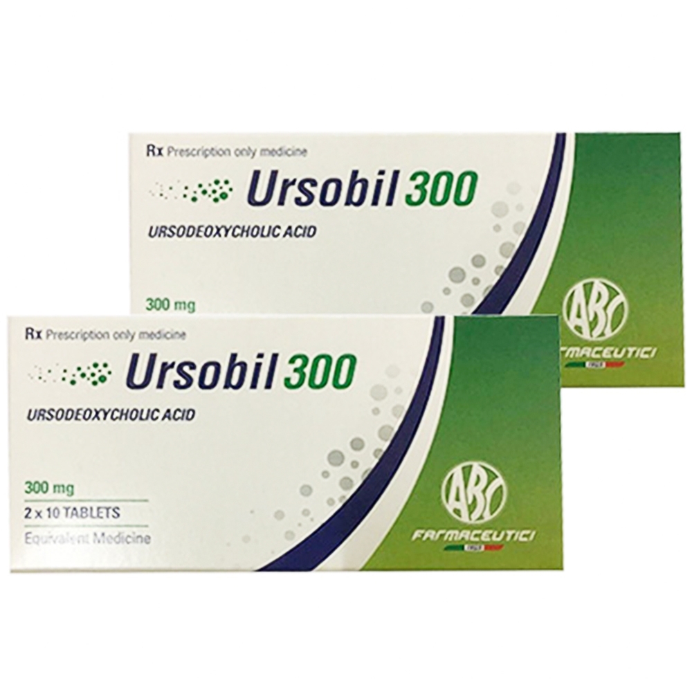 Thuốc Ursobil 300 ABC Farmaceutici điều trị xơ gan mật, làm tan sỏi mật (2 vỉ x 10 viên)