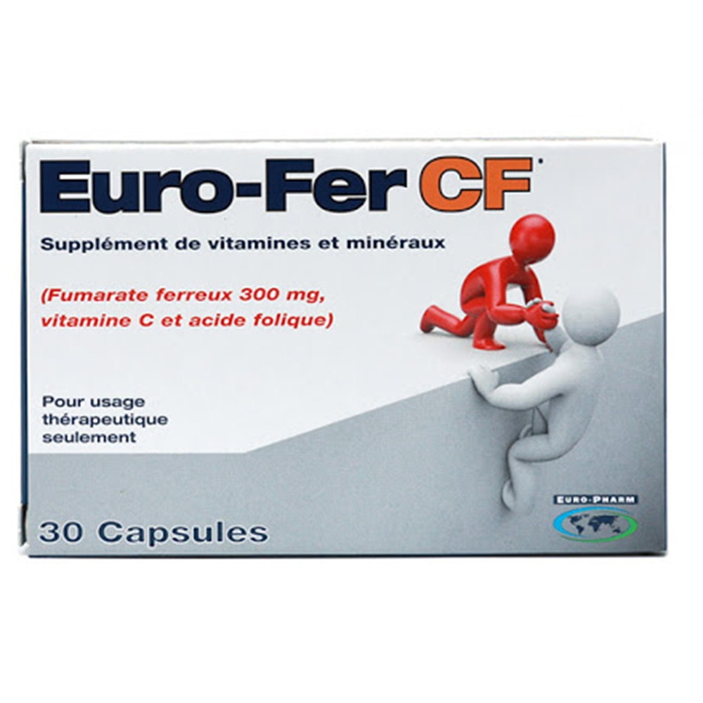 Thuốc Euro-Fer CF tăng cường khả năng miễn dịch, ngăn ngừa thiếu sắt (30 viên)