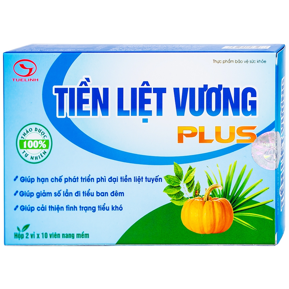 Viên uống Tiền Liệt Vương Plus Tuệ Linh giúp hạn chế phát triển phì đại tiền liệt tuyến (2 vỉ x 10 viên)