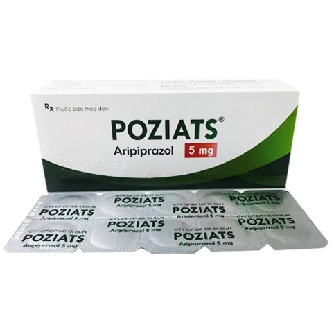 Thuốc Poziats 5mg Medisun điều trị tâm thần phân liệt, điều trị rối loạn lưỡng cực cấp tính (3 vỉ x 10 viên)