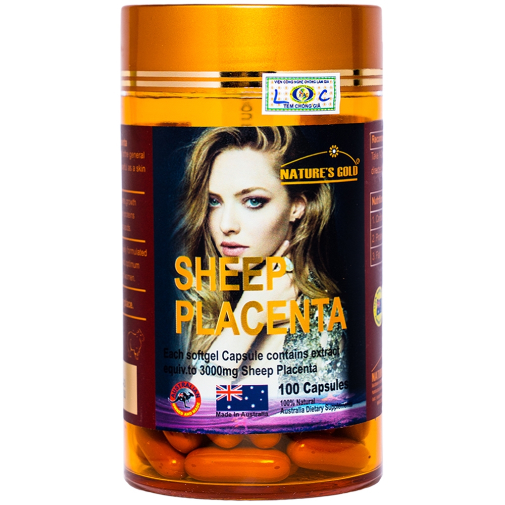 Viên uống Sheep Placenta Nature’s Gold làm sạch tàn nhang, vết nám (100 viên)