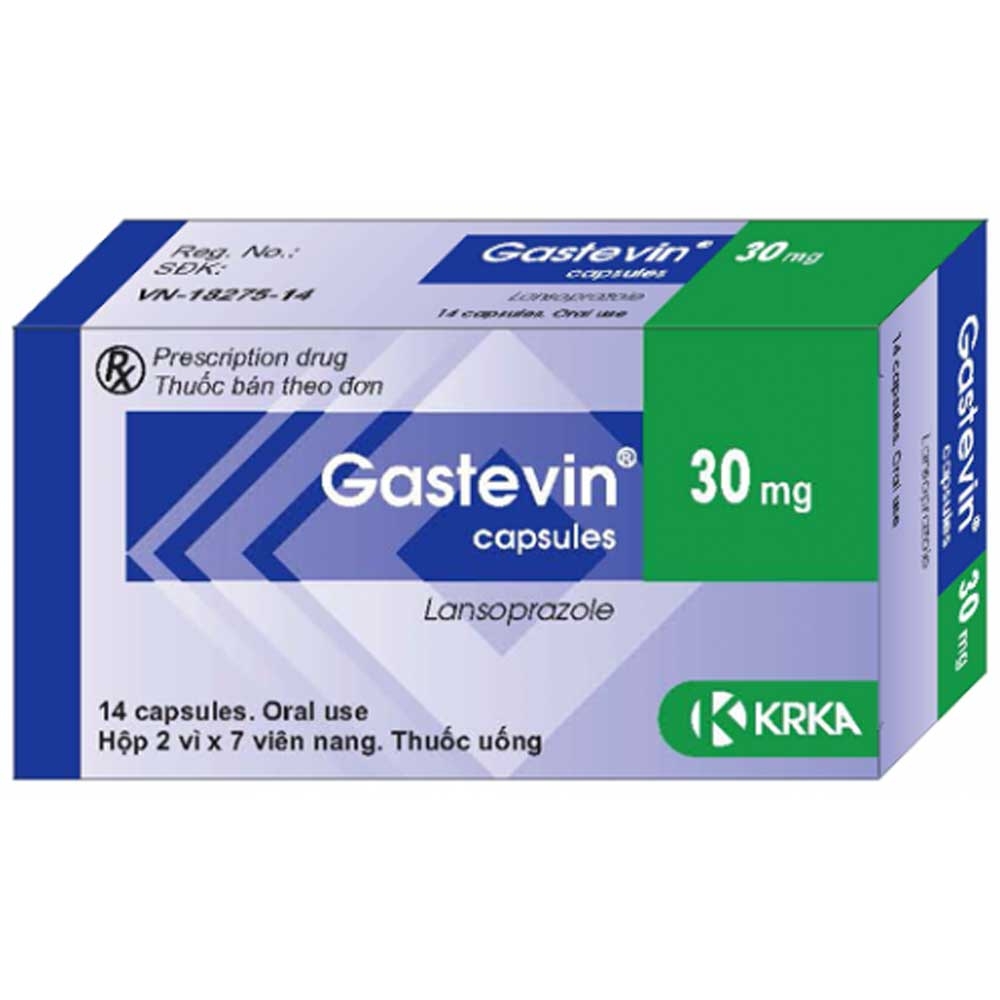 Thuốc Gastevin 30mg điều trị loét dạ dày tá tràng (2 vỉ x 7 viên)