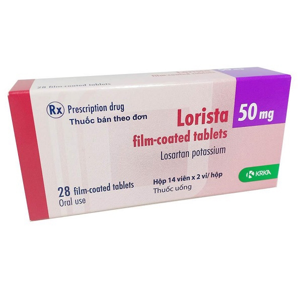 Thuốc Lorista 50mg KRKA điều trị tăng huyết áp (2 vỉ x 14 viên)