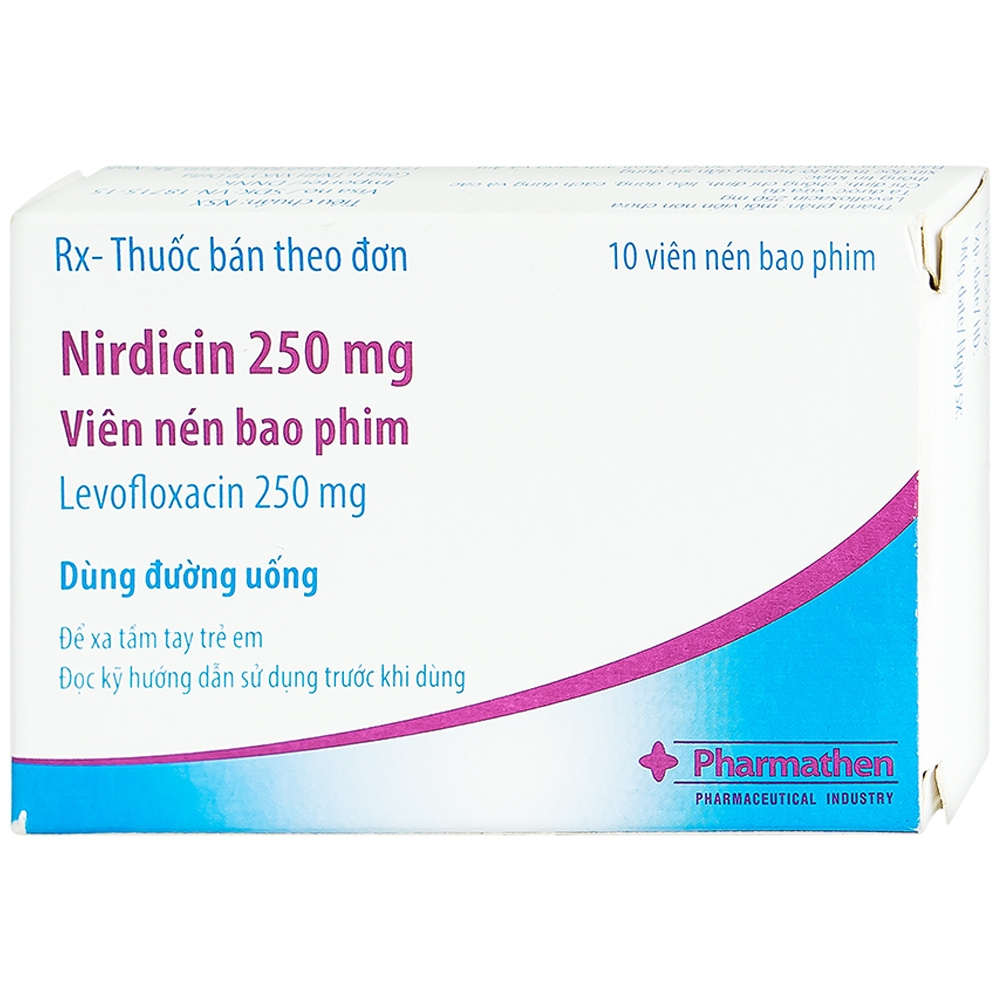 Thuốc Nirdicin 250mg Pharmathen điều trị viêm phổi, viêm thận - bể thận, viêm tuyến tiền liệt (10 viên)