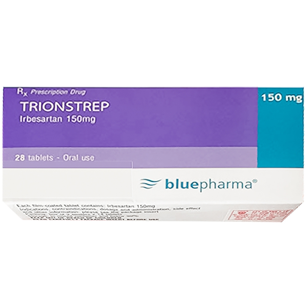 Thuốc Trionstrep Bluepharma điều trị tăng huyết áp nguyên phát (2 vỉ x 14 viên)