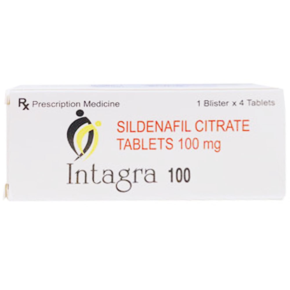 Thuốc Intagra 100mg Intas điều trị tình trạng rối loạn cương dương (1 vỉ x 4 viên)