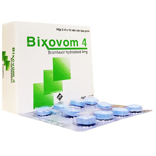 Thuốc Bixovom 4 Vidipha điều trị các bệnh rối loạn dịch phế quản (3 vỉ x 10 viên)