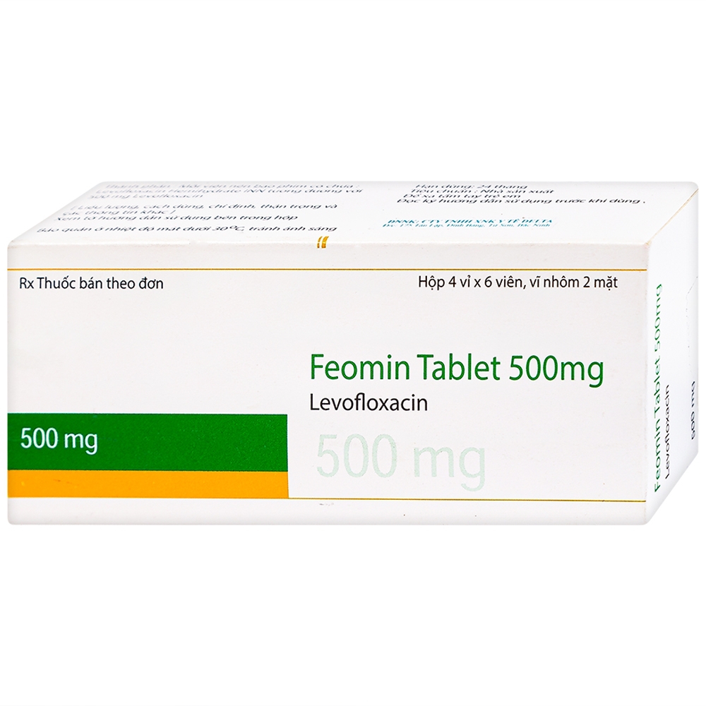 Thuốc Feomin 500mg General Pharm điều trị nhiễm khuẩn (6 vỉ x 4 viên)