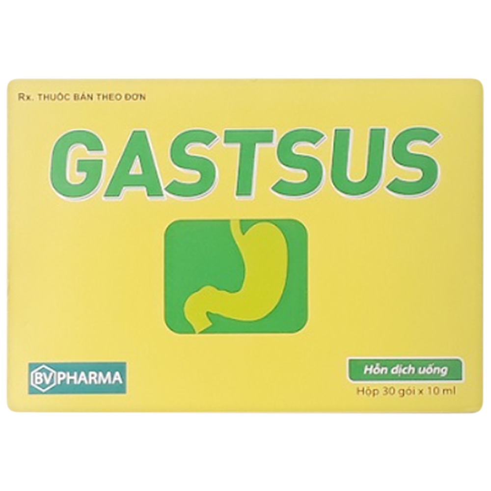 Hỗn dịch uống Gastsus BV Pharma giảm triệu chứng không tiêu, ợ nóng, loét tiêu hóa, viêm dạ dày (30 gói)