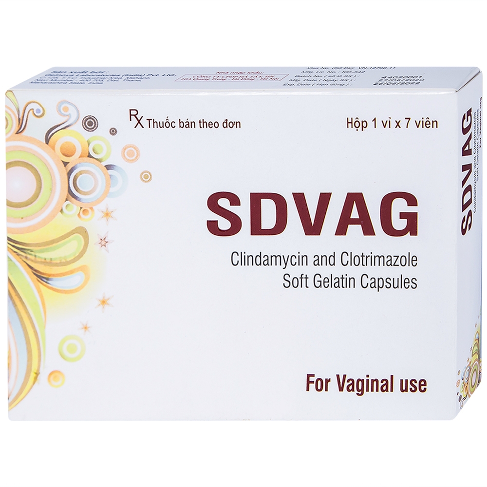 Viên đặt âm đạo Sdvag Gelnova điều trị viêm âm đạo, viêm cổ tử cung (1 vỉ x 7 viên)