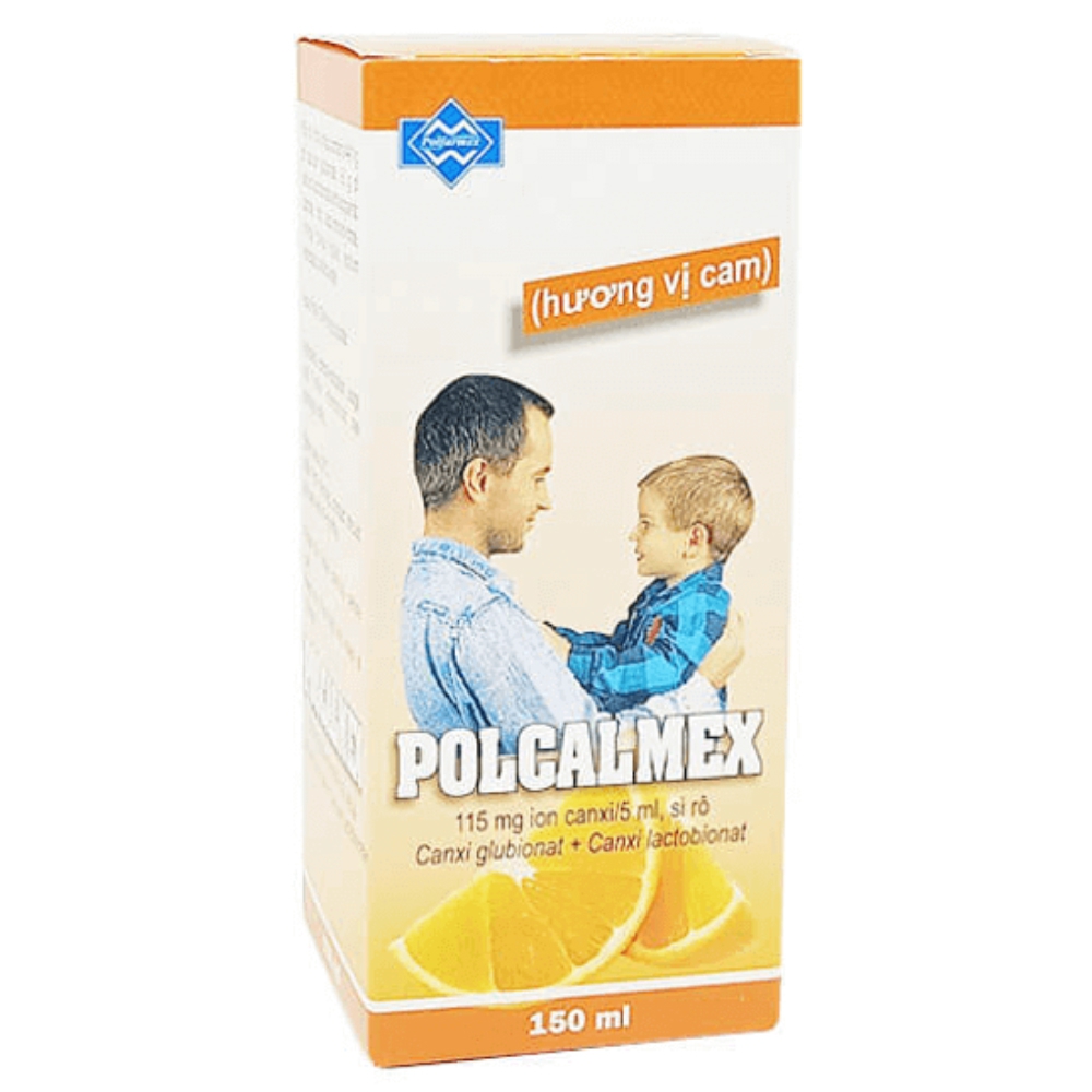 Siro Polcalmex Polfarmex vị dâu - phòng và điều trị thiếu canxi (150ml)