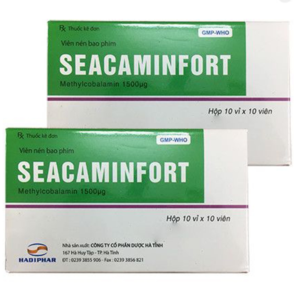 Thuốc Seacaminfort Hadiphar điều trị các bệnh lý thần kinh ngoại biên (10 vỉ x 10 viên)