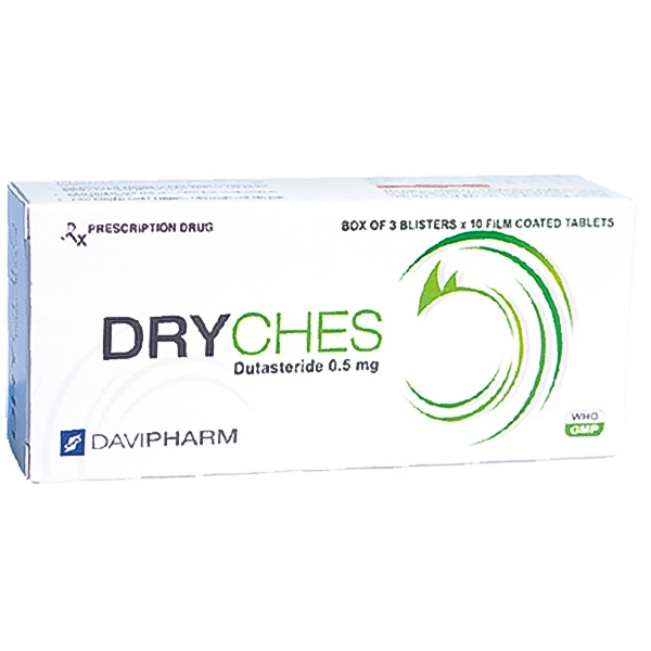 Thuốc Dryches Davipharm điều trị tăng sản tuyến tiền liệt lành tính (3 vỉ x 10 viên)