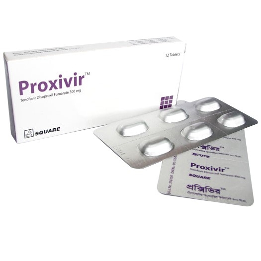 Thuốc Proxivir 300mg Square điều trị viêm gan siêu vi B mạn tính (2 vỉ x 6 viên)