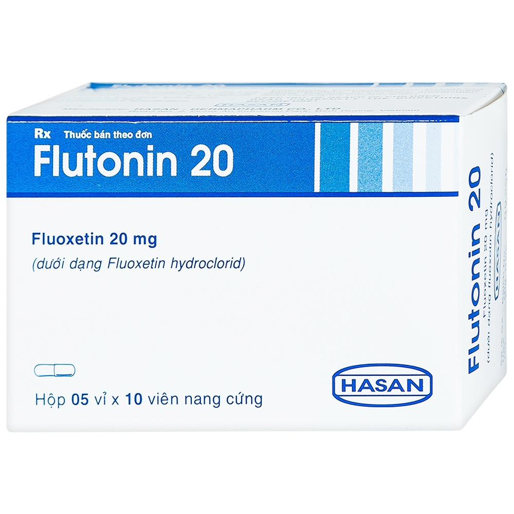 Thuốc Flutonin 20 Hasan điều trị bệnh trầm cảm (5 vỉ x 10 viên)