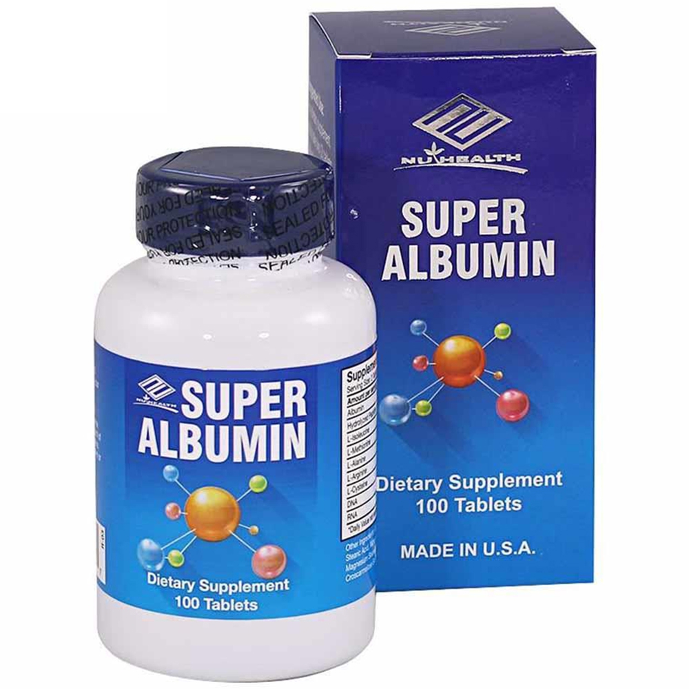 Viên nén Super Albumin Nuhealth tăng cường chức năng gan do dùng thuốc, bia rượu (100 viên)