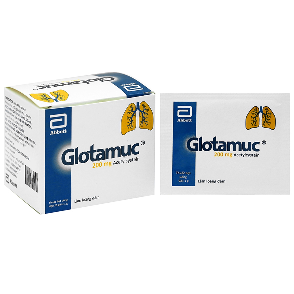 Thuốc Glotamuc Glomed hỗ trợ làm loãng đàm (100 viên)