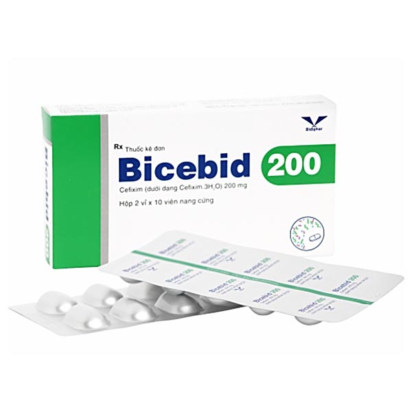 Thuốc Bicebid 200 Bidiphar điều trị nhiễm khuẩn (2 vỉ x 10 viên)