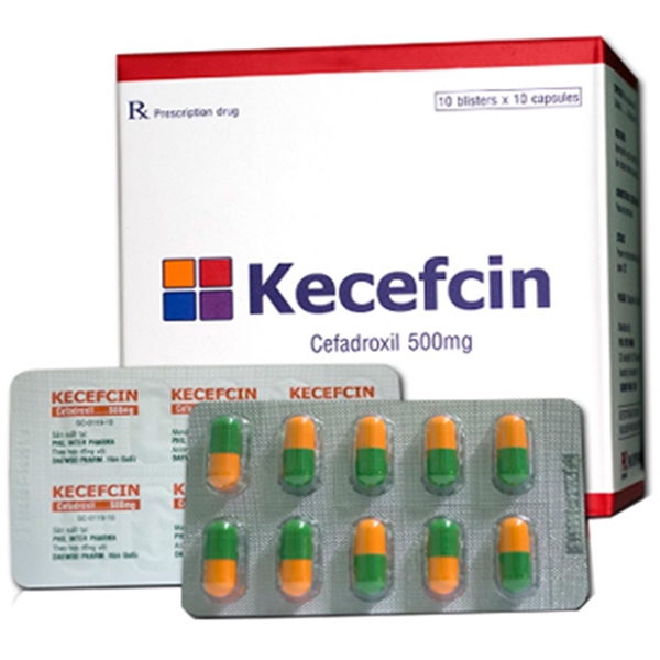 Thuốc Kecefcin 500mg Phil điều trị các nhiễm khuẩn nhẹ và trung bình (10 vỉ x 10 viên)