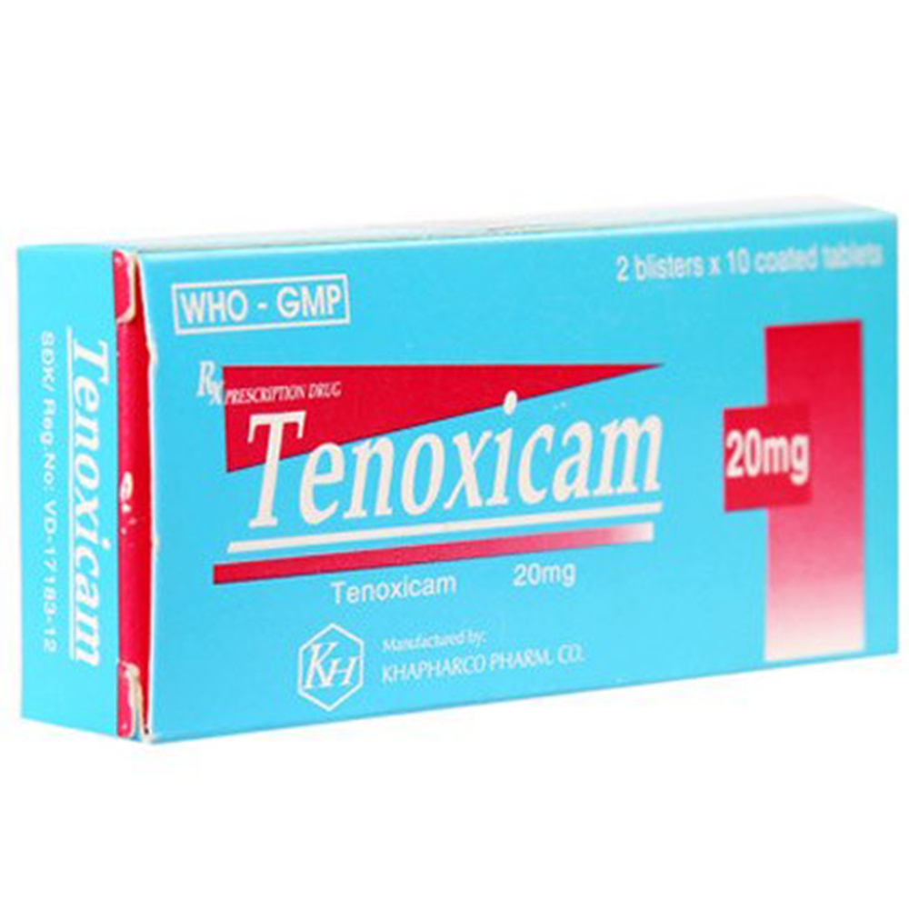 Thuốc Tenoxicam 20mg Khapharco giảm đau và chống viêm khớp dạng thấp (2 vỉ x 10 viên) 