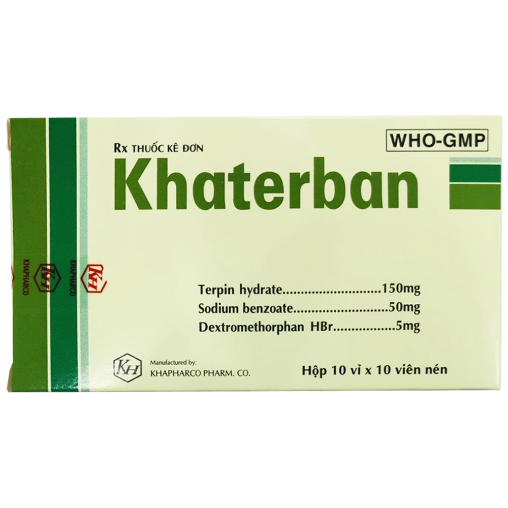 Viên nang cứng Khaterban Khapharco điều trị ho cảm, ho khan, ho có đàm (100 viên)