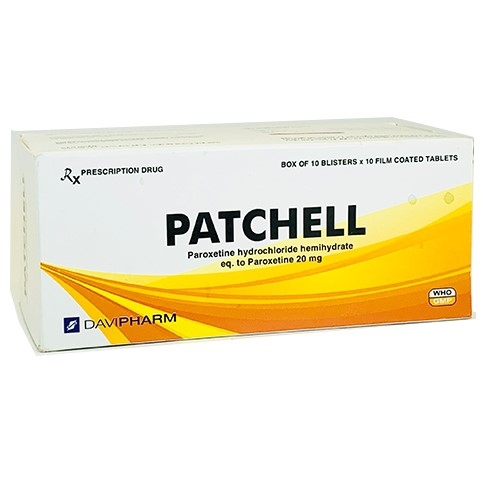 Thuốc Patchell 20mg Davi Pharm điều trị trầm cảm, rối loạn lo âu (10 vỉ x 10 viên)