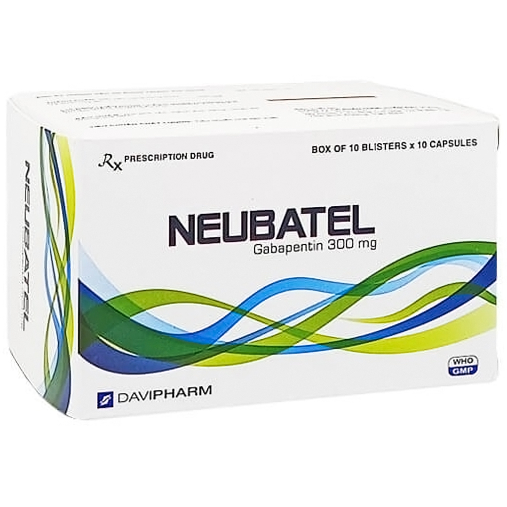 Viên nang cứng Neubatel 300mg DaViPharm điều trị động kinh cục bộ (10 vỉ x 10 viên)