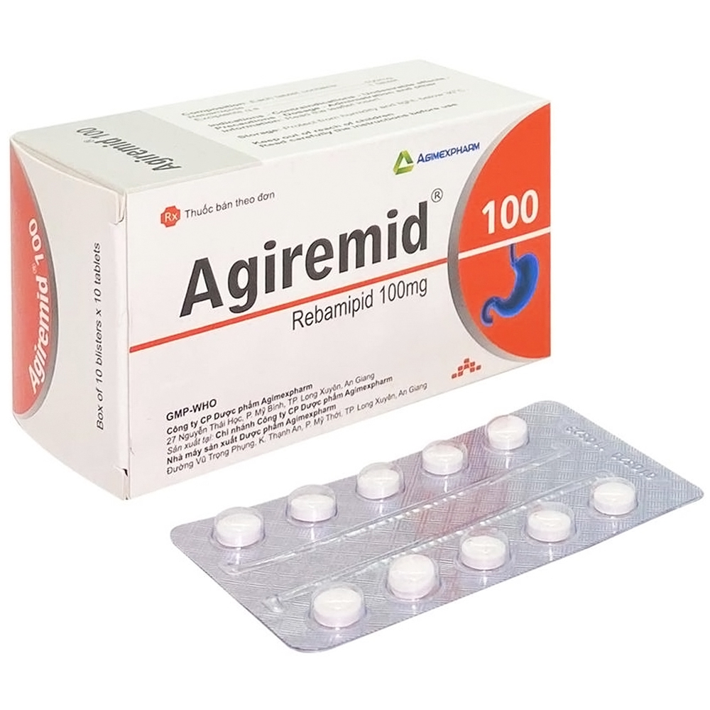 Thuốc Agiremid 100 Agimexpharm điều trị các thương tổn niêm mạc dạ dày (10 vỉ x 10 viên)