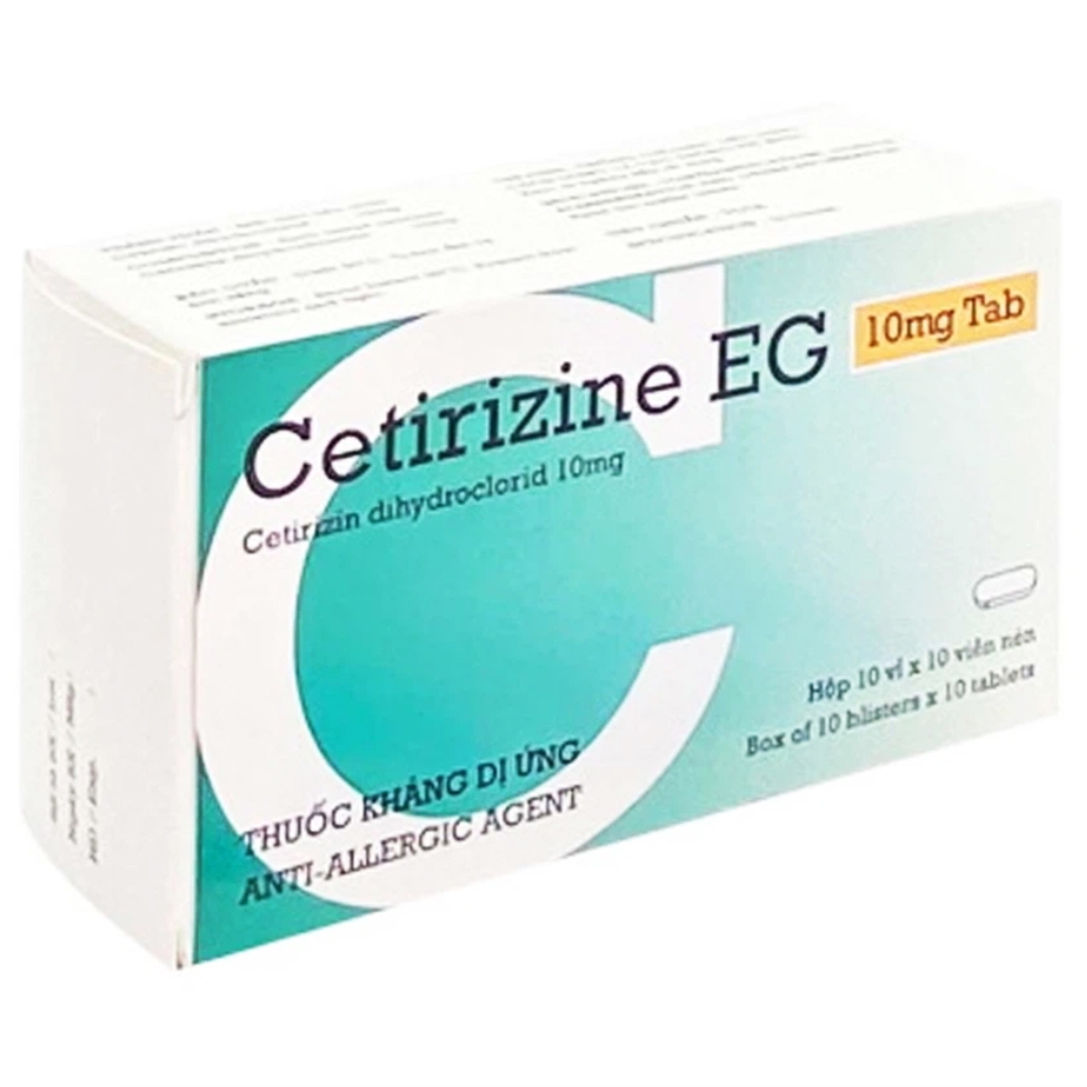 Cetirizine EG 10mg tab là thuốc gì? - Công dụng, liều dùng và lưu ý quan trọng