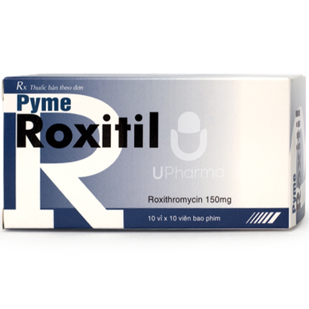 Thuốc Pyme Roxitil Upharma 150mg Pymepharco điều trị nhiễm khuẩn (10 vỉ x 10 viên)